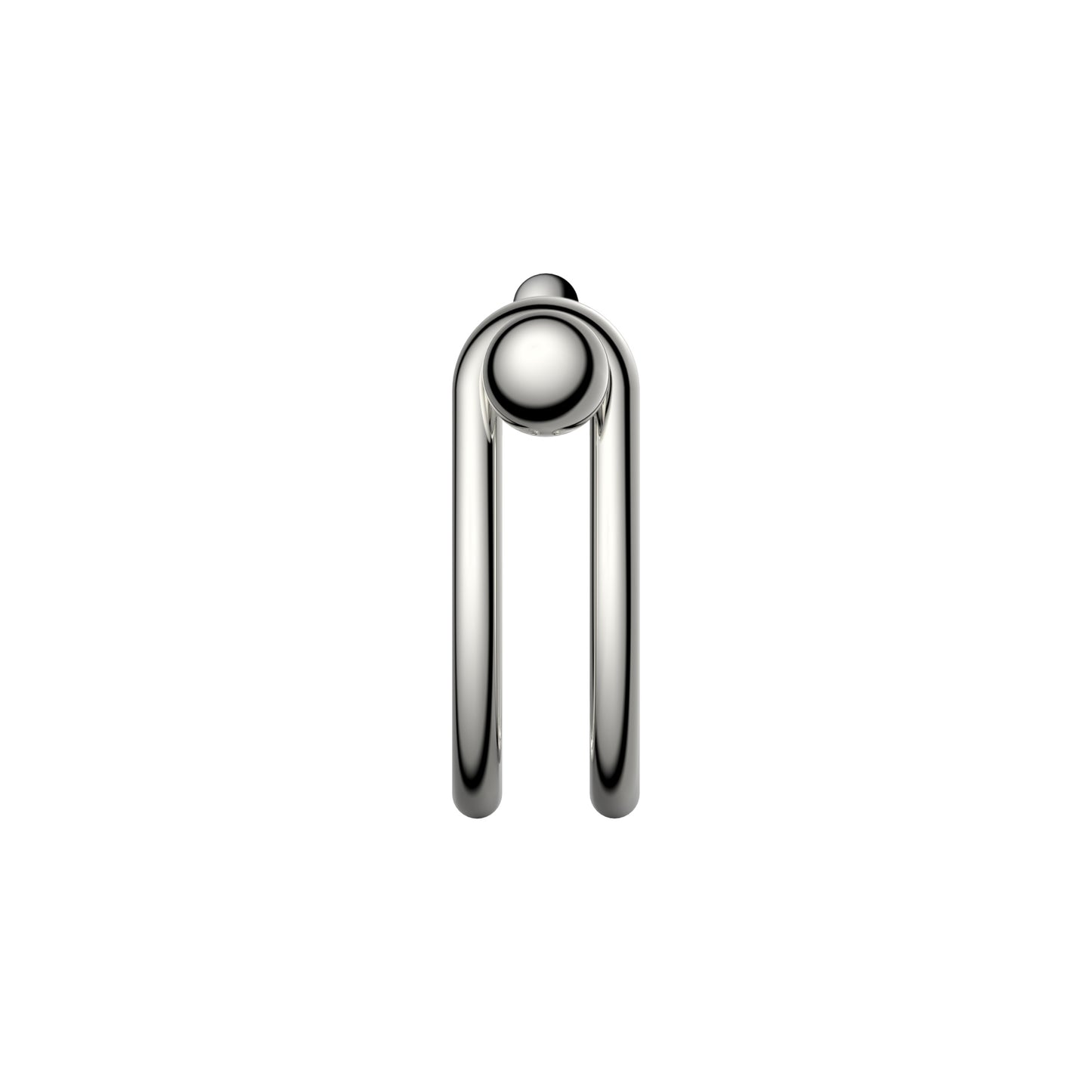 Bague Switch en argent avec pont serti d'un diamant - VESLER