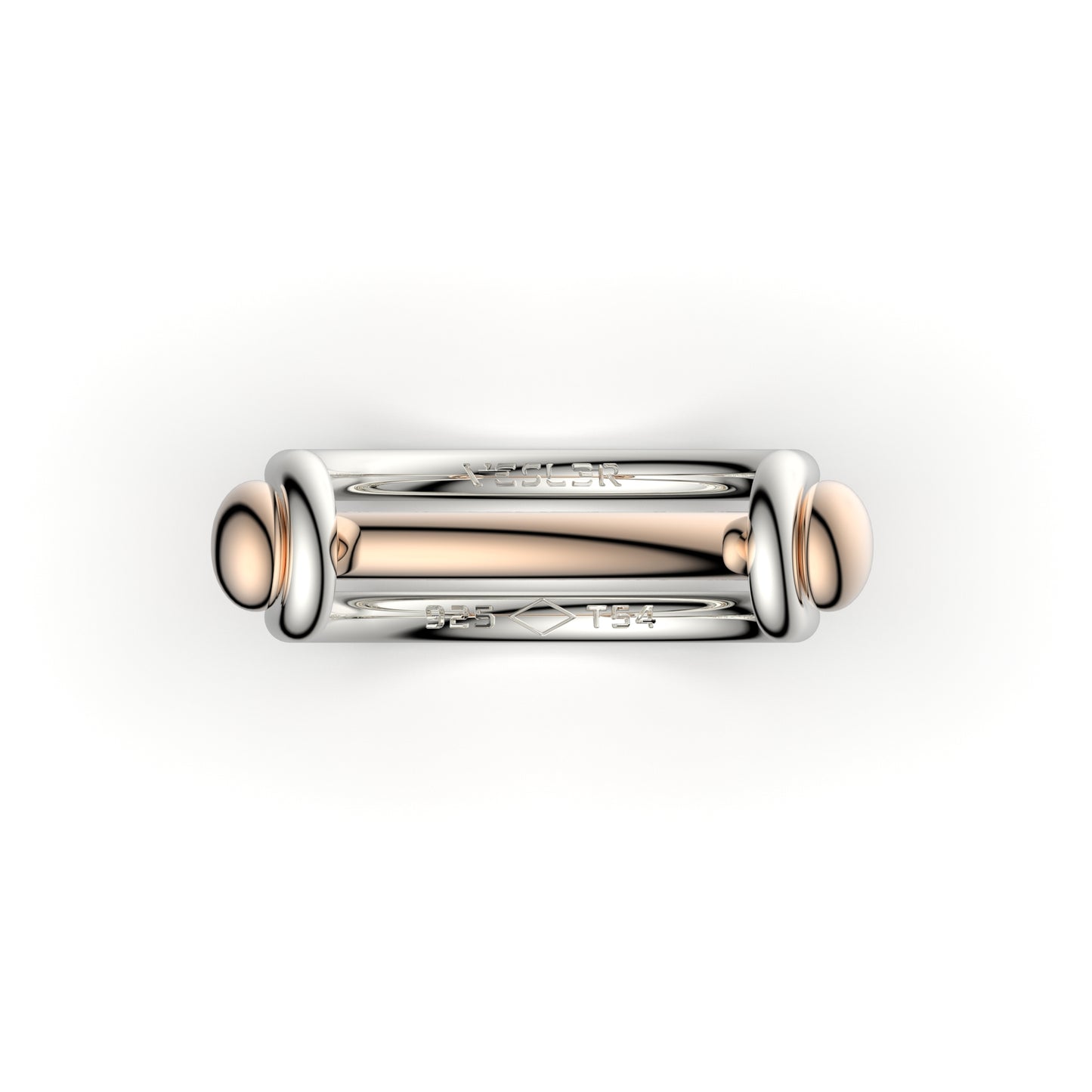 Bague Switch en argent et bronze massif - VESLER